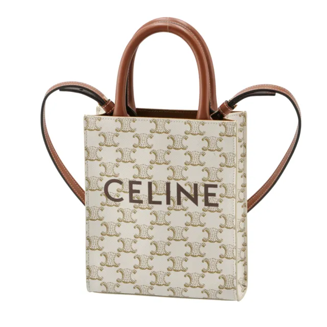 CELINE Cabas Mini vertical cabas in triomphe canvas (194372BZK,  194372BZK01BC, 194372BZK.01BC)