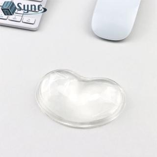 【UniSync】水晶果凍感心形軟Q冰涼減壓手腕託/滑鼠墊 透明
