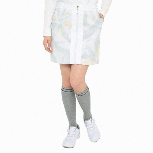 【Callaway 卡拉威】女士 8WAY超彈性防潑水防風印花短裙 白色(T21228208_1130)