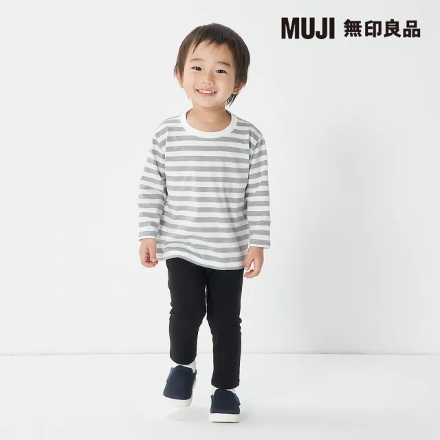 【MUJI 無印良品】幼兒棉混聚酯纖維圓領長袖T恤(共6色)