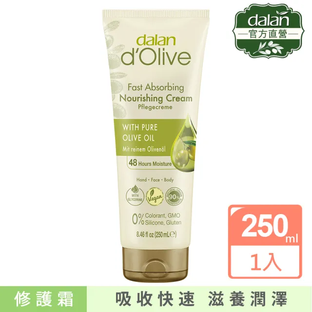 即期品【dalan】頂級橄欖油特潤深層滋養修護霜(250ml)