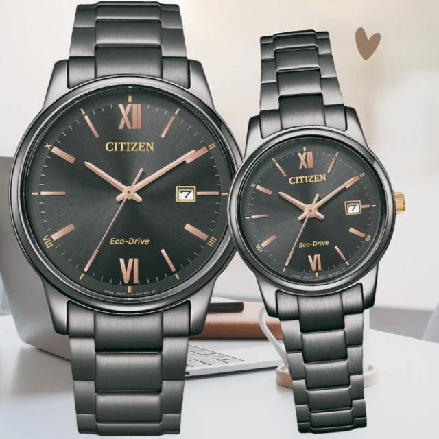 CITIZEN 星辰 PAIR情侶對錶 光動能對錶(BM6976-72E + EW2316-79E)