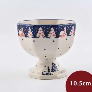 【美學生活 波蘭陶】波蘭陶 Manufaktura 高腳點心碗 點心碗 10.5cm 波蘭手工製(靜謐冬夜系列)