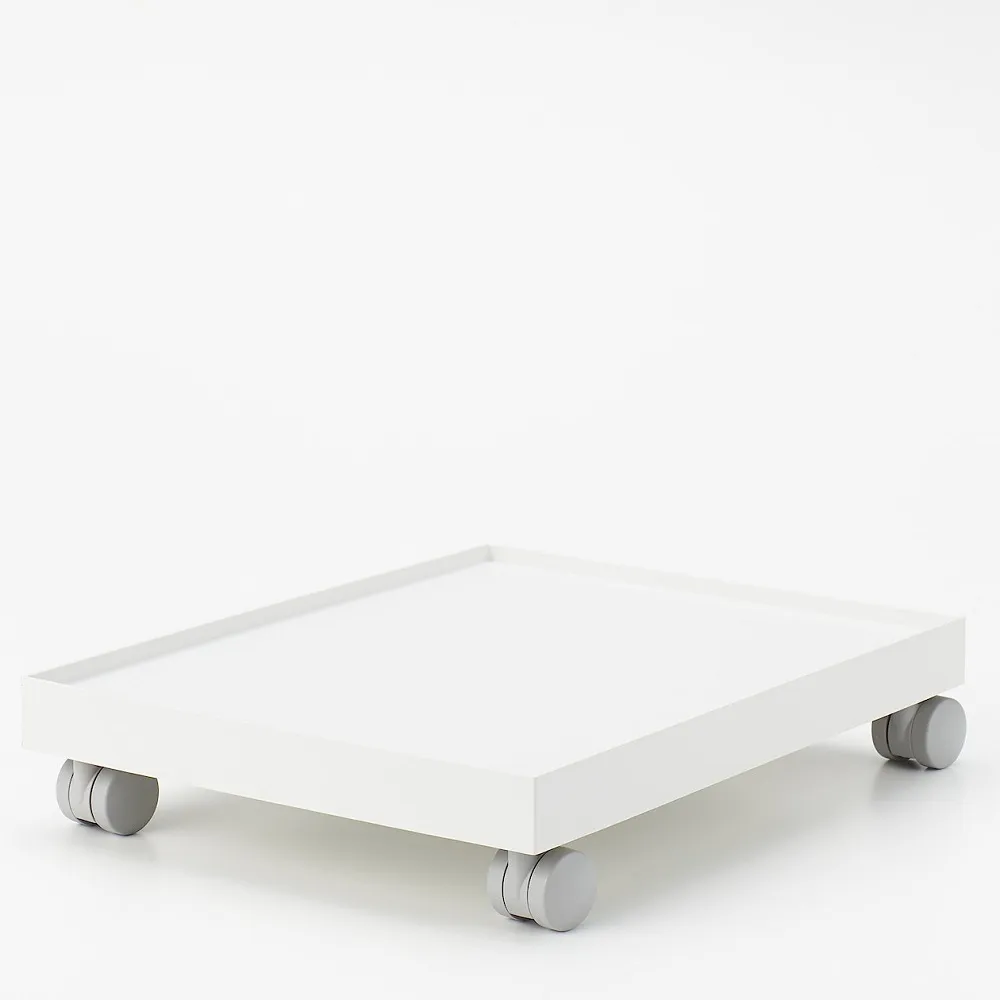 【MUJI 無印良品】聚丙烯檔案盒用蓋/寬25cm用/灰白/附輪組合