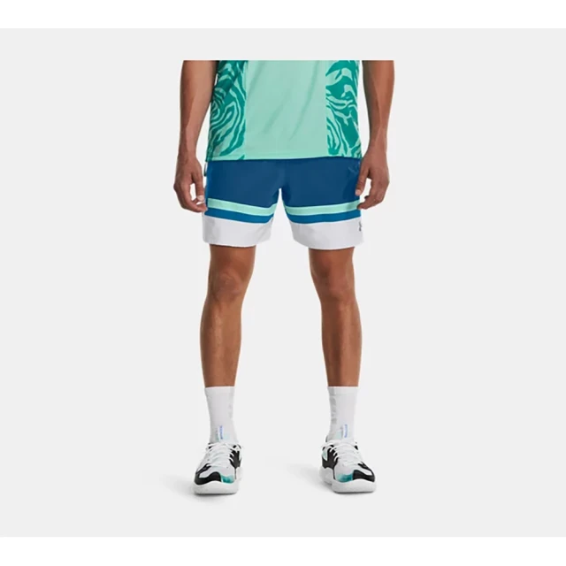 【UNDER ARMOUR】UA 男 Baseline Woven 籃球短褲 藍(1377309-426)