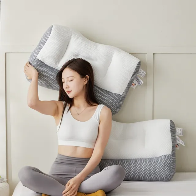 【FOCA】日本暢銷 可水洗立體釋壓牽引太空枕(二入)