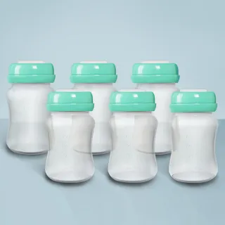 【REQIR】pp寬口徑多功能儲乳瓶6入(180ml)