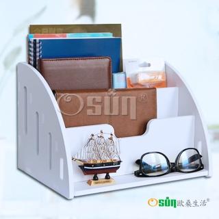 【Osun】20入組DIY木塑板 歐式白色雕花兩用桌上層架(出清品書報架桌上DM雜誌架CE-178 ZF001)