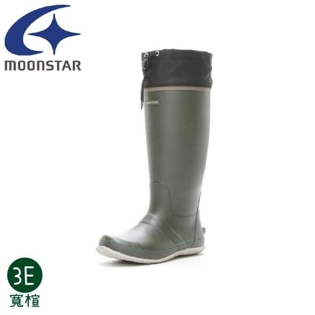 【MOONSTAR 月星】HI MSRLS 雨靴《橄欖綠》MSRLS04/露營園藝雨靴/農夫雨鞋/防水靴