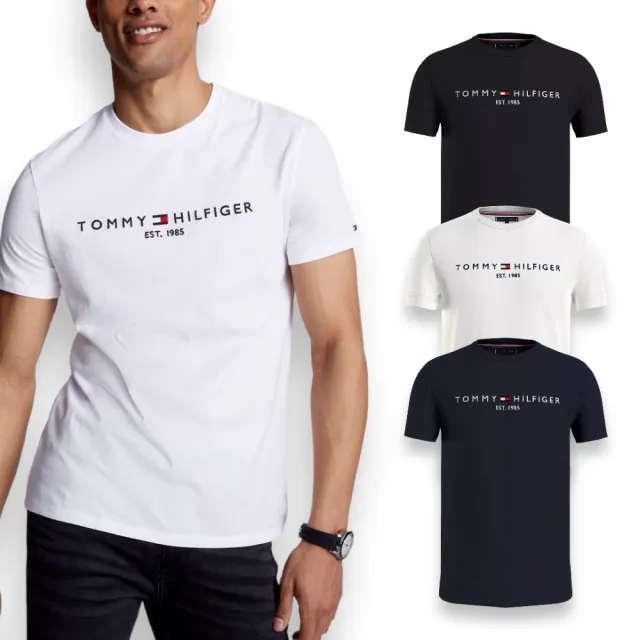 【Tommy Hilfiger】男生 經典電繡字母 EST.1985 短袖T恤 純棉 男款 短TEE(多色可挑)