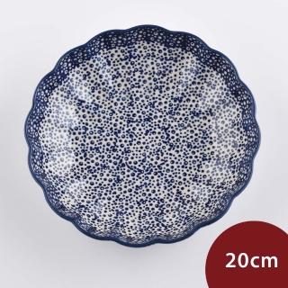 【美學生活】波蘭陶 Manufaktura 波浪深盤 陶瓷盤 菜盤 水果盤 沙拉盤 20cm 波蘭手工製(月墜星空系列)