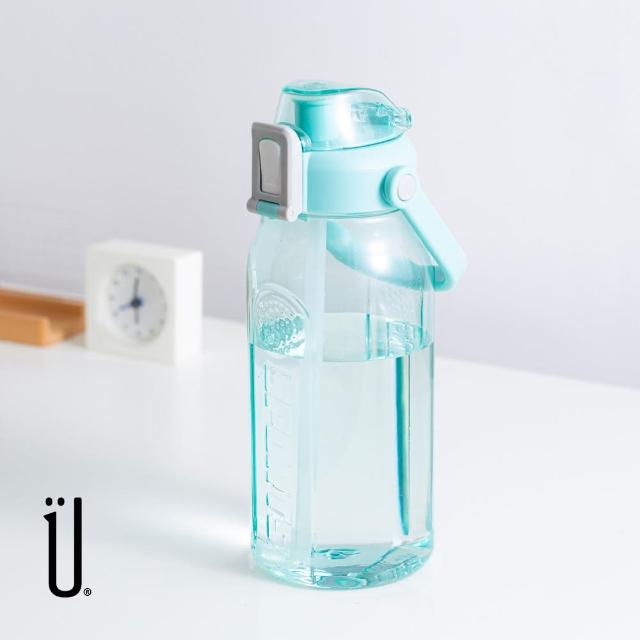 【UdiLife】彈蓋式吸管太空水壺 1500ml-雀湖綠(Tritan 超大容量 彈蓋水壺 運動水壺 透明水壺 SGS檢驗合格)
