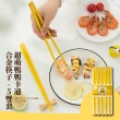 【可愛造型】超萌鴨卡通合金筷子-5雙入組(抗菌 兒童 家庭餐廚 露營 環保餐具 禮物 拍攝道具 廚房用品)