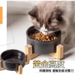 【LIKE PET】寵物北歐質感碗架 雙碗(陶瓷碗/寵物餐桌/高級質感/貓碗狗碗/寵物碗)