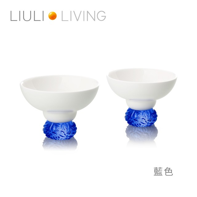 【琉璃工房LIULI LIVING】珍喜四季-秋澹菊 菊花對杯(適合收藏  新居喬遷 生日 節日贈禮)