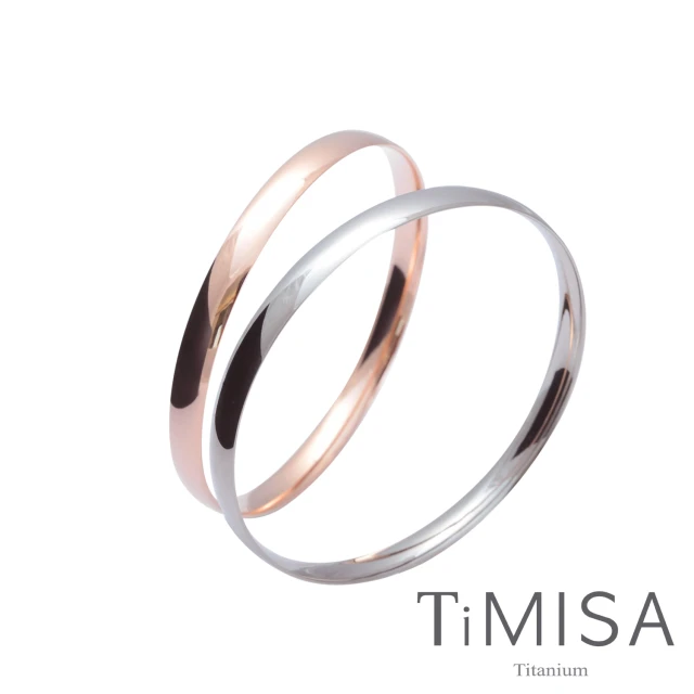 【TiMISA】純真-薄 純鈦手環(雙色可選)