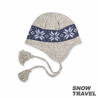 【SNOW TRAVEL】3M防風透氣保暖羊毛遮耳帽(淺灰)