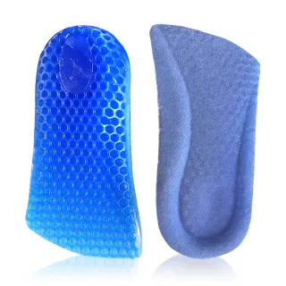【足的美形】藍色矽膠蜂窩7分增高墊(二雙)
