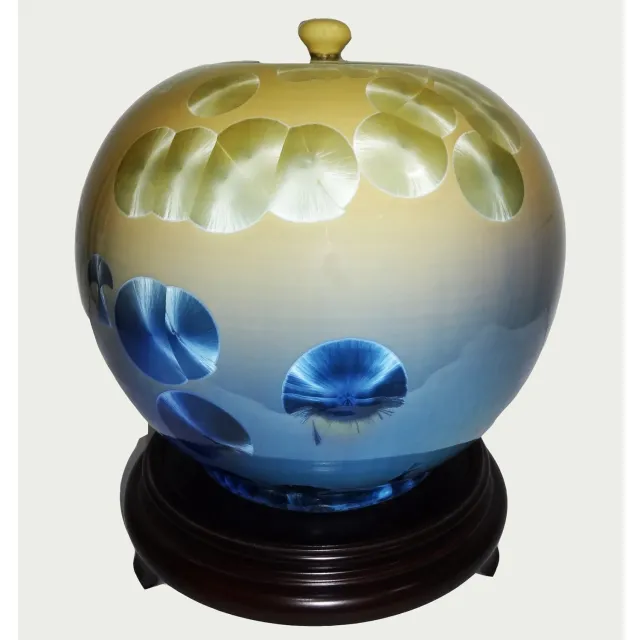 【新品未使用】台湾陶芸家 彭文雄 御寶結晶釉 茶碗 5客セット 箱・説明書付き 開運陶源】彭文雄-結晶釉聚寶盆圓滿甕聚寶罐(10 inch) - momo購物網