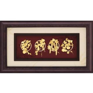 【開運陶源】純金金箔畫 -豐收(賜喜系列 69x39cm)