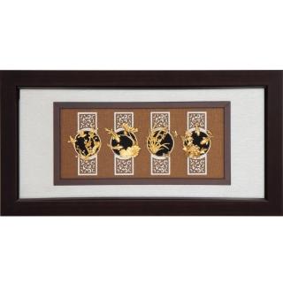 【開運陶源】純金金箔畫 -金玉滿堂/錦鯉(賜喜系列 81x 42cm)