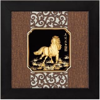 【開運陶源】純金金箔畫 - 馬到成功(小古典中國風系列 24x24cm)