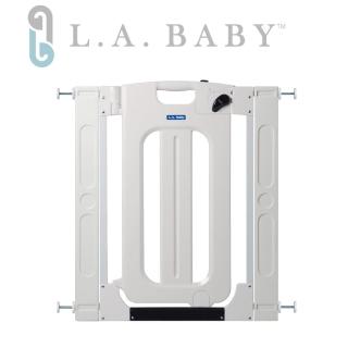 【L.A. Baby】雙向安全門欄/圍欄/柵欄純白/米黃色(贈兩片延伸件)