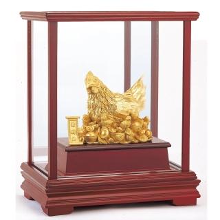 【開運陶源】純金 立體金箔櫥窗禮品 金雞母/聚財雞(居家富貴)
