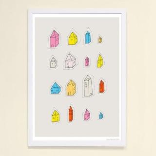 【摩達客】西班牙知名插畫家Judy Kaufmann-藝術創作海報掛畫裝飾畫-透明屋(附本人簽名/含木框)