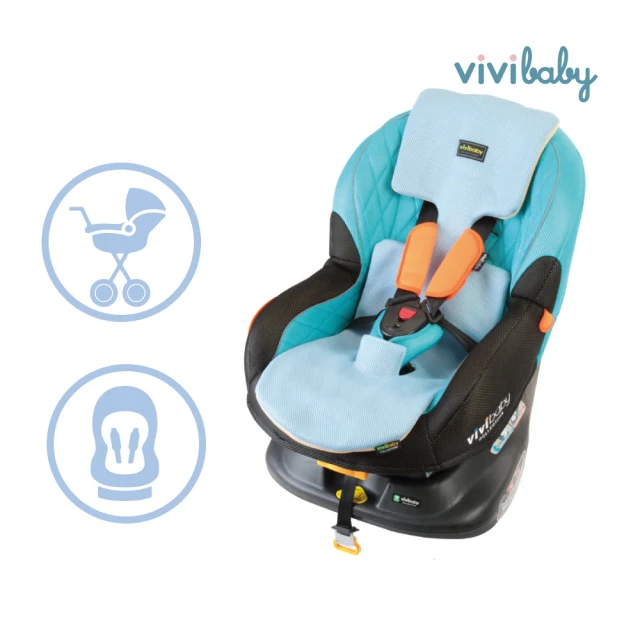 【ViVibaby】嬰兒手推車坐墊 雙面透氣座墊 三明治 椅墊(雙面可用 全方位3D超彈力 寵愛呵護兒童)