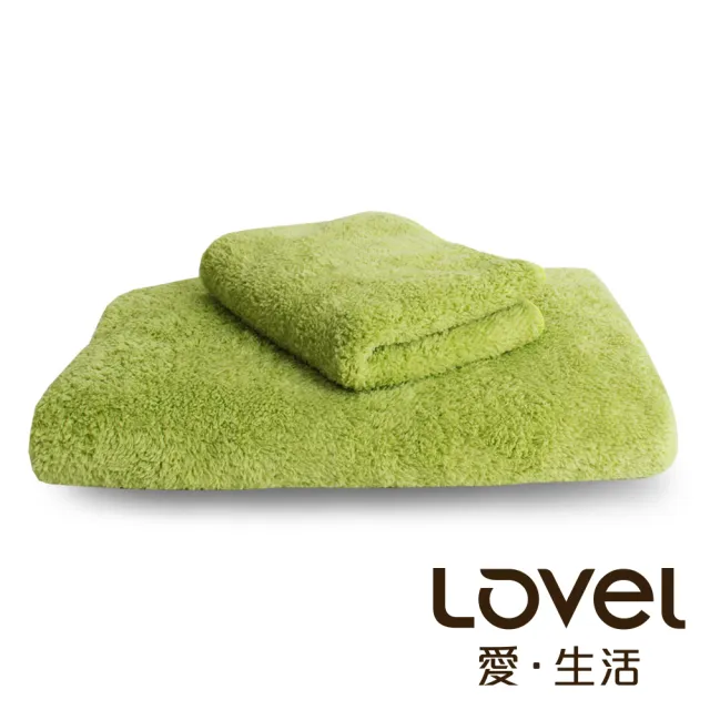 【Lovel】7倍強效吸水抗菌超細纖維浴巾/毛巾2件組(共9色)