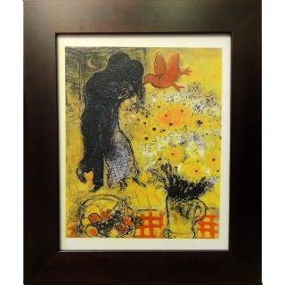 【開運陶源】Marc CHAGALL馬克 夏卡爾-戀人與雛菊(世界名畫 小幅)