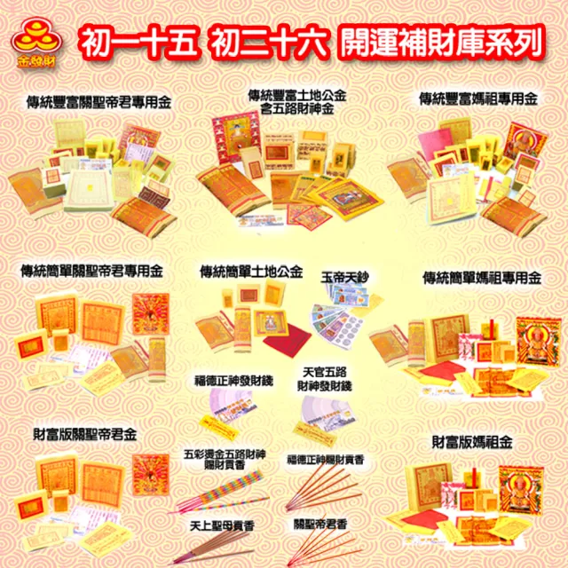 【金發財金紙】豪華版地基主專用金含金條元寶組(金紙-1入組)