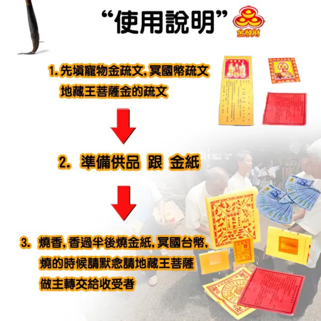 【金發財金紙】普渡家畜寵物-家畜寵物金冥國台幣組合-含冥國台幣千於面額500張-1入組(金紙 -普渡必用)