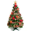 【摩達客】台灣製-10尺/10呎-300cm豪華版裝飾綠聖誕樹(含紅金色系配件組/不含燈/本島免運費)