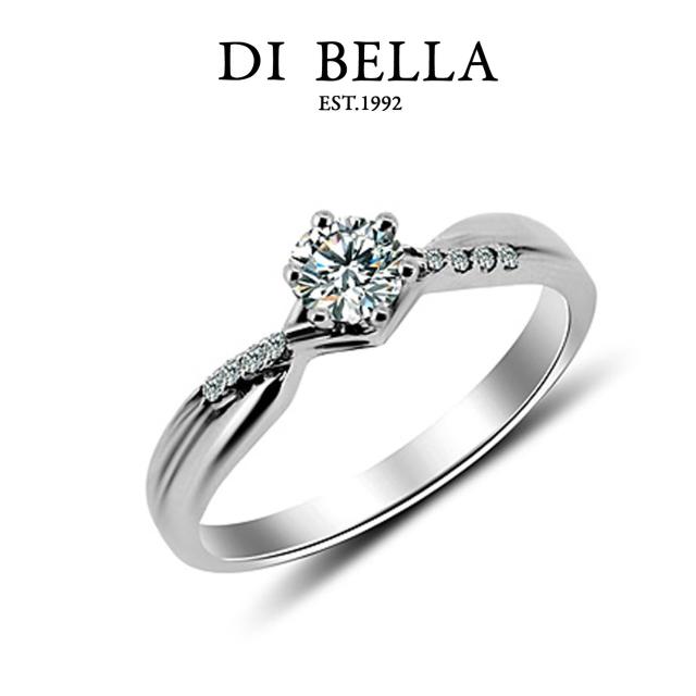 【DI BELLA】希望0.30克拉奢華完美鑽戒