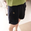【衣心衣意中大尺碼】現貨MIT-個性潮妞-舒適好穿銅釦口袋短褲(黑-藍A3155)