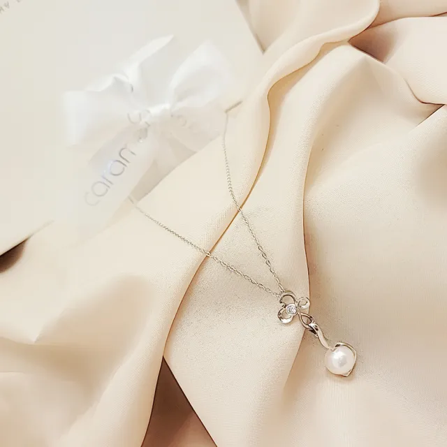 【彩糖鑽工坊】AKOYA日本珍珠項鍊&鑽石項鍊(花露Dew 系列 珍珠項鍊)