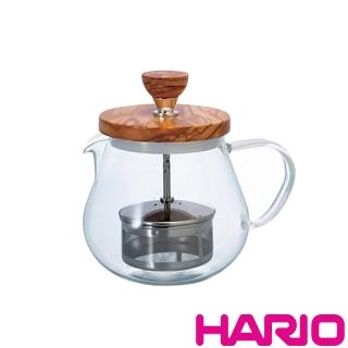 【HARIO】橄欖木濾壓茶壺450ml(TEO-45-OV)