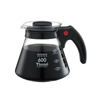 【Tiamo】塑膠把手款耐熱玻璃壺600cc-黑色(HG2295BK)