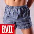 【BVD】100％純棉原染四角平口褲(7件組)