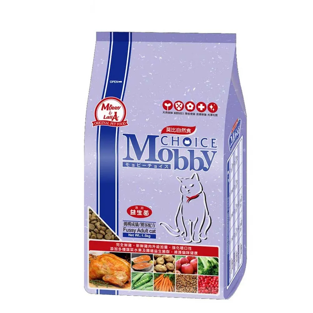 【Mobby 莫比】挑嘴成貓饕客配方(1.5公斤)