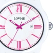 【LOVME】羅馬戀人陶瓷時尚腕錶-白x桃刻度(VC0291M-22-2F1)