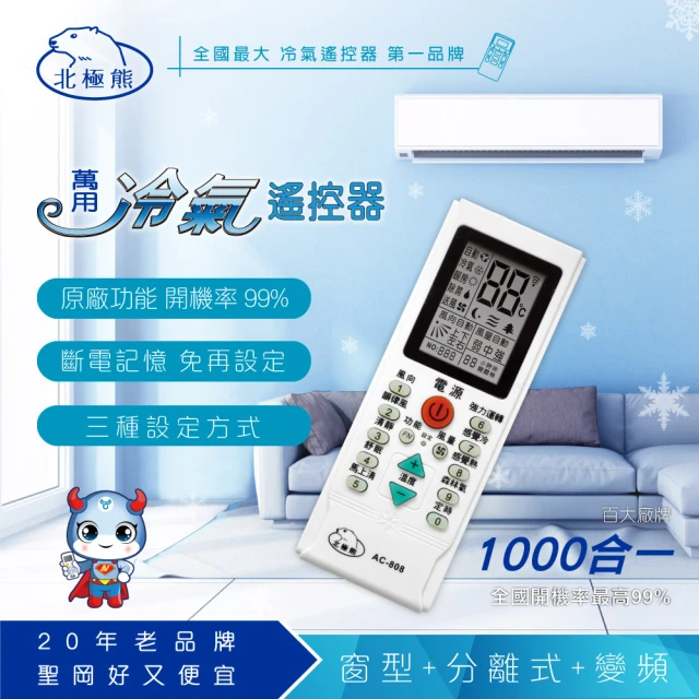 【Dr.AV】AC-808 萬用冷氣搖控器(經典加強款)