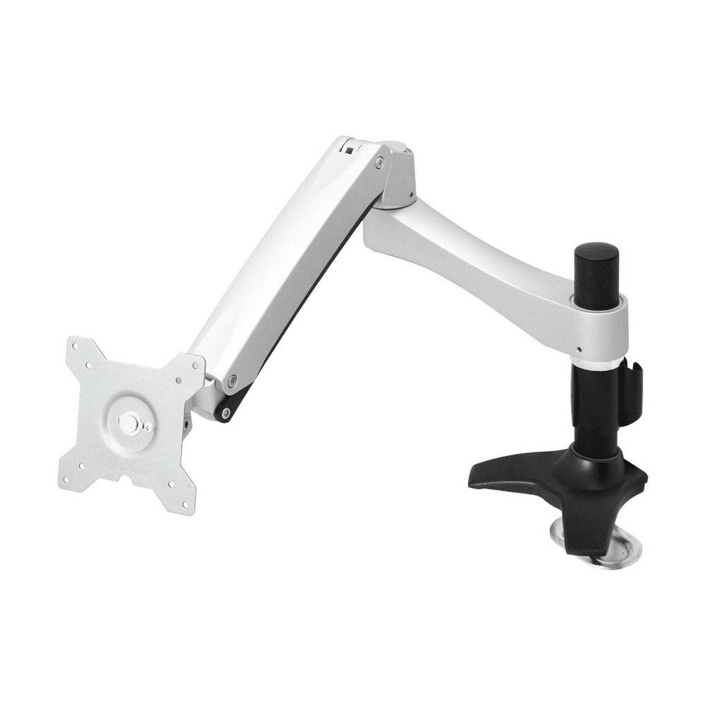 HE H20ATi 壁掛式顯示器支架，適用20-32吋螢幕，最大承重10kg。採用鋁合金與中鋼材質，防鏽烤漆處理。支援VESA 75x75 / 100x100安裝，上下升降31.5cm、前後拉伸60cm、左右旋轉360度、上下俯仰0-90度。雙臂設計，附旋控鎖與氣壓彈簧，穩定安全。臺灣原廠生產，4年以上保固，DIY安裝簡易，提升工作空間效率。