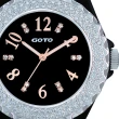 【GOTO】晶亮風尚陶瓷晶鑽手錶(黑玫)