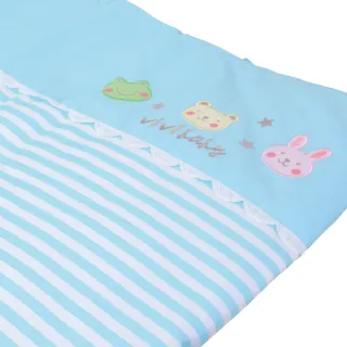 【ViVibaby】童話寶貝條紋涼被 冷氣毯(粉/藍)