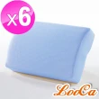 【團購組】LooCa吸濕排汗釋壓午安枕頭(6入-共4色)