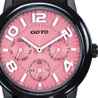 【GOTO】Candy Magic 陶瓷時尚腕錶-IP黑x粉(GC9106M-33-821)