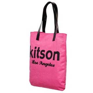 【Kitson】美式學院風方型托特包(PINK)